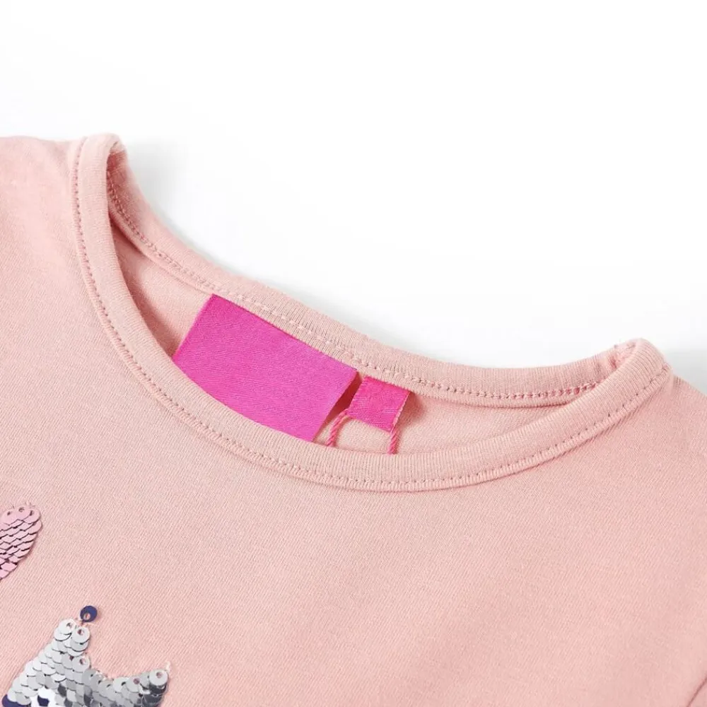 vidaXL Camiseta infantil de manga larga 92 Rosa claro Outlet
