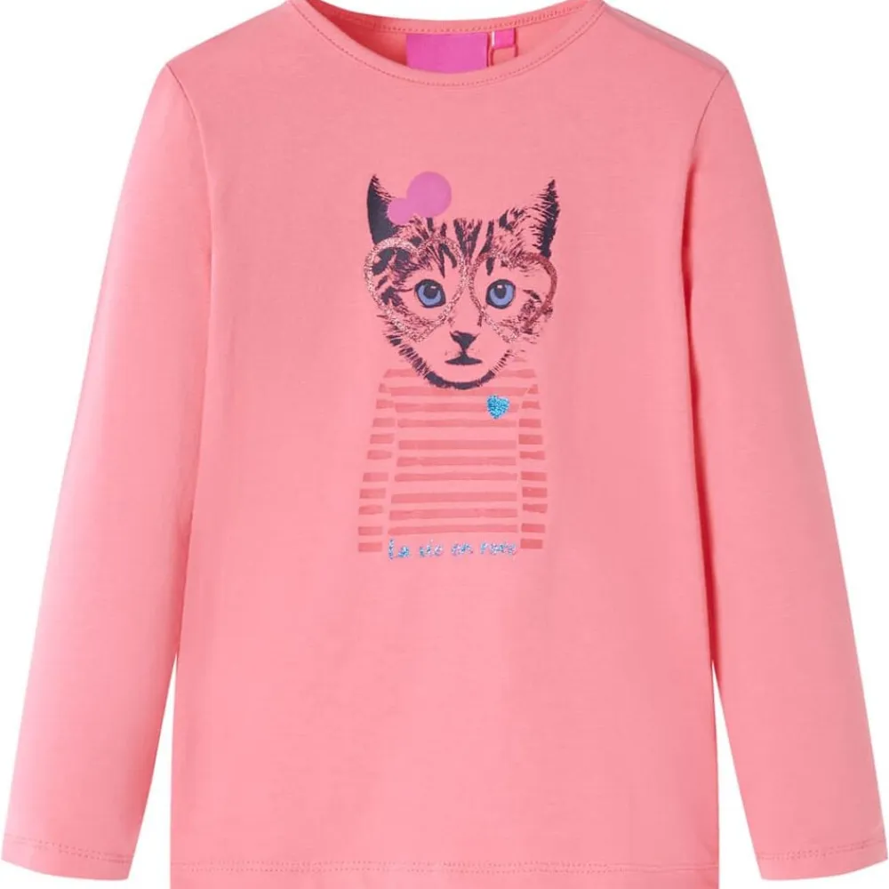 vidaXL Camiseta infantil de manga larga 104 Rosa Outlet