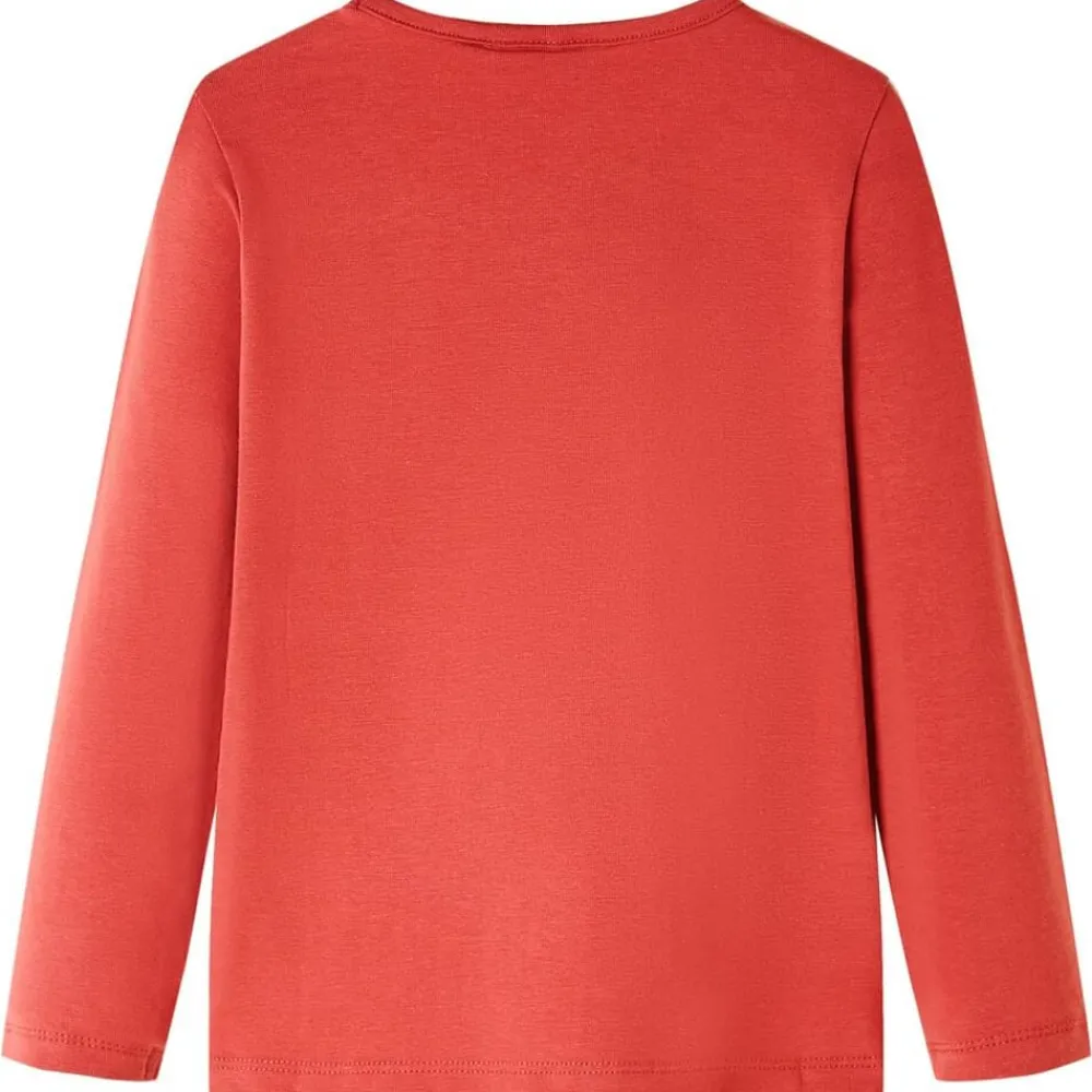 vidaXL Camiseta infantil de manga larga tostado 92 Rojo Online