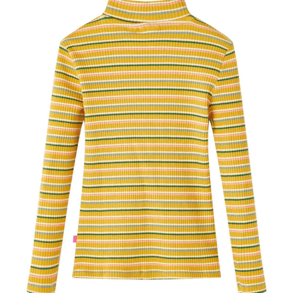 vidaXL Camiseta infantil de manga larga cuello alto color 104 Ocre Clearance