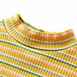 vidaXL Camiseta infantil de manga larga cuello alto color 104 Ocre Clearance