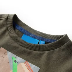 vidaXL Camiseta infantil de manga larga caqui 104 Discount
