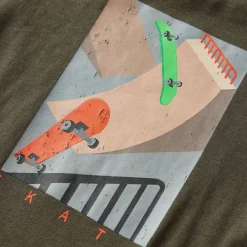 vidaXL Camiseta infantil de manga larga caqui 104 Discount