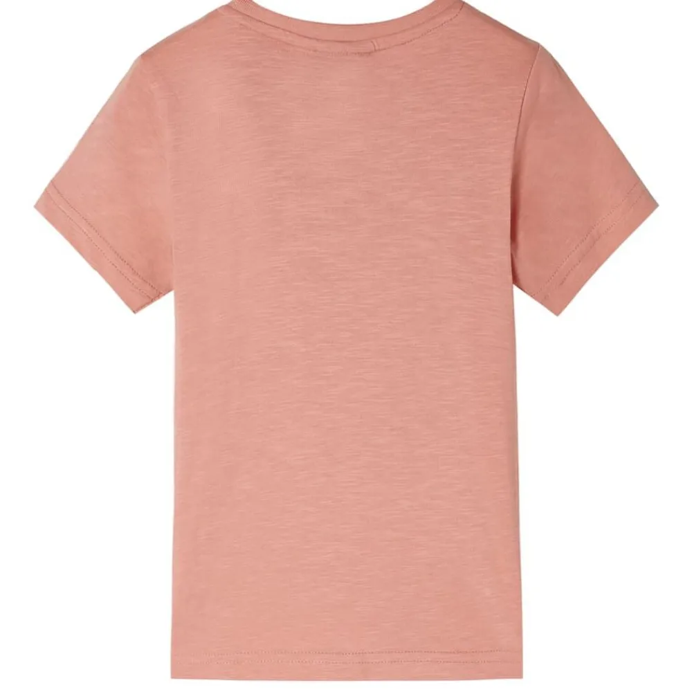 vidaXL Camiseta infantil de manga corta claro 128 Naranja New