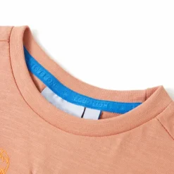 vidaXL Camiseta infantil de manga corta claro 128 Naranja New