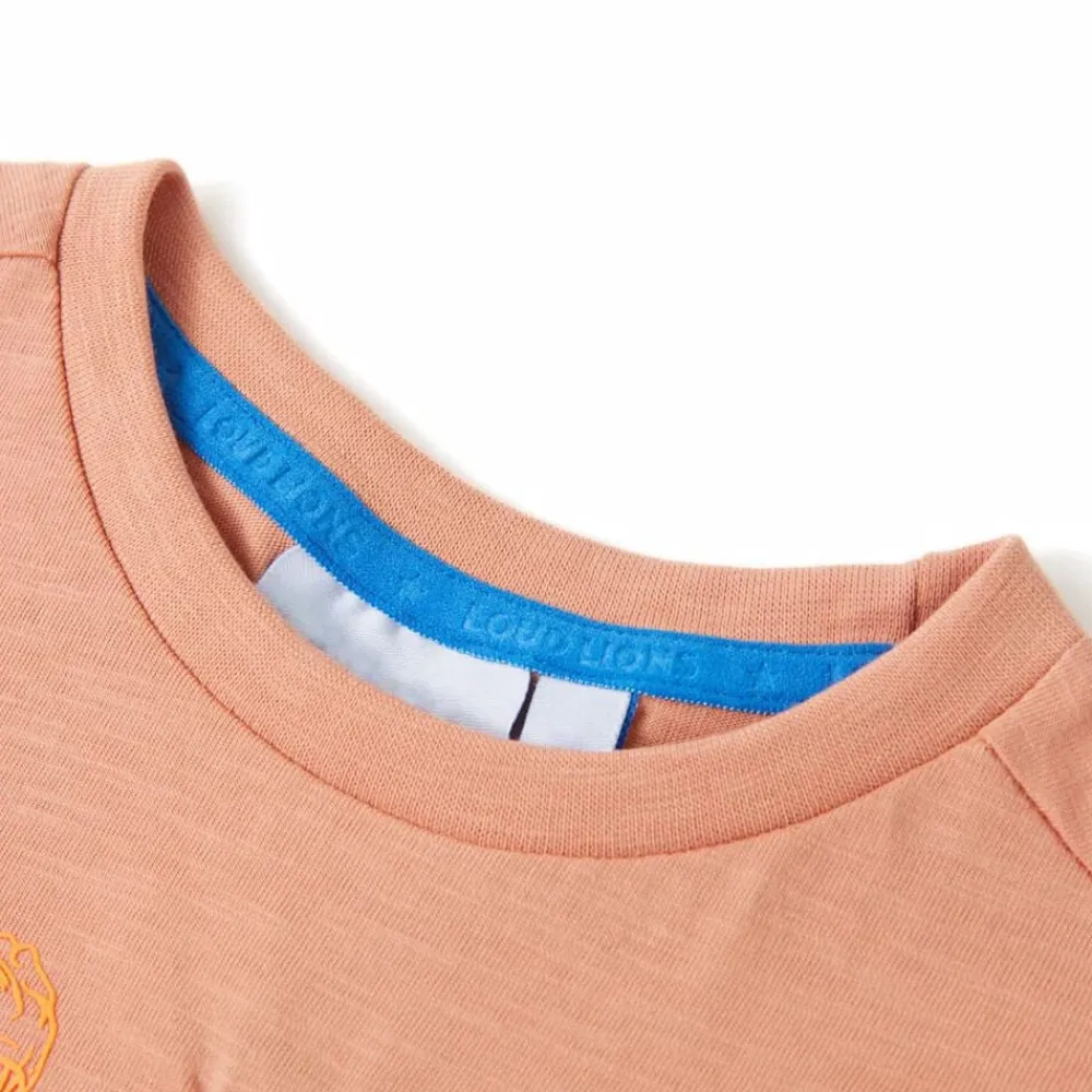 vidaXL Camiseta infantil de manga corta claro 128 Naranja New