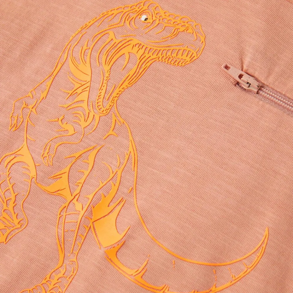 vidaXL Camiseta infantil de manga corta claro 128 Naranja New