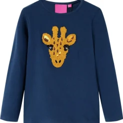 vidaXL Camiseta infantil de manga larga 116 Azul marino Discount