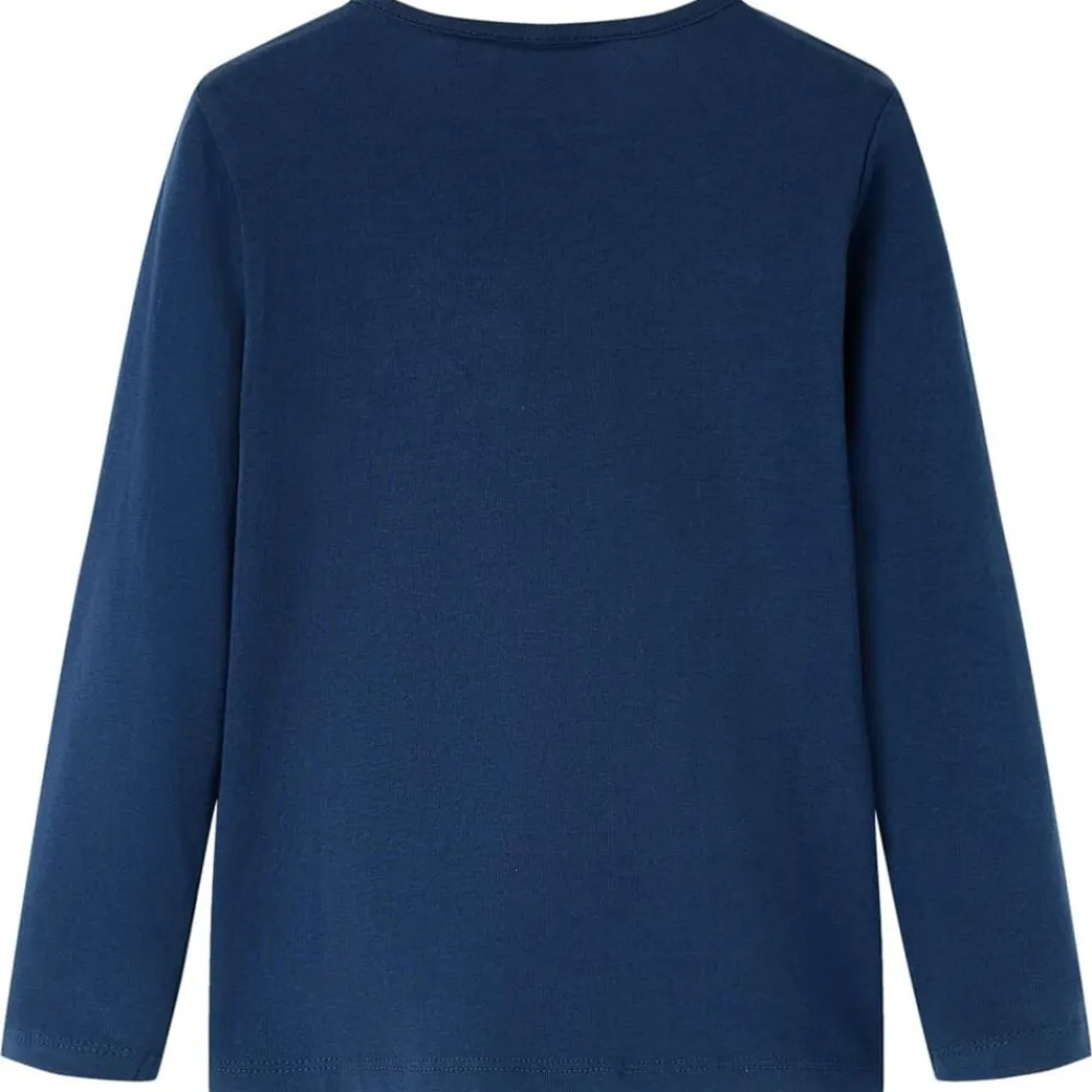 vidaXL Camiseta infantil de manga larga 116 Azul marino Discount
