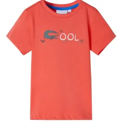 vidaXL Camiseta infantil de manga corta claro 116 Rojo New