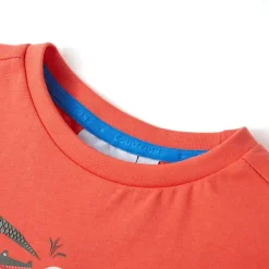 vidaXL Camiseta infantil de manga corta claro 116 Rojo New
