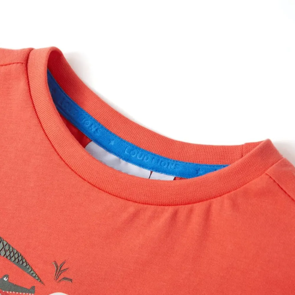 vidaXL Camiseta infantil de manga corta claro 116 Rojo New