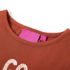 vidaXL Camiseta infantil de manga larga color coñac 104 Coñac Hot