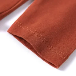 vidaXL Camiseta infantil de manga larga color coñac 104 Coñac Hot