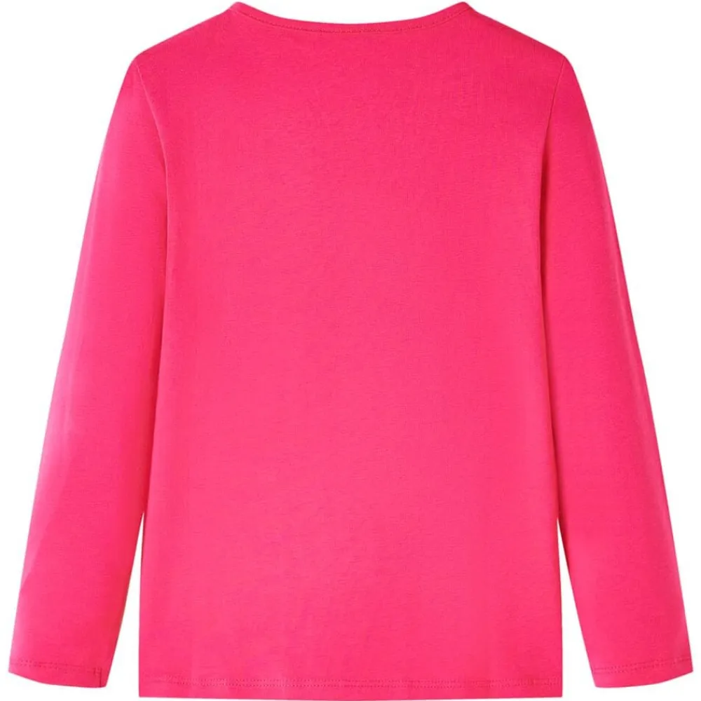 vidaXL Camiseta infantil de manga larga brillante 104 Rosa Discount