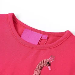 vidaXL Camiseta infantil de manga larga brillante 104 Rosa Discount