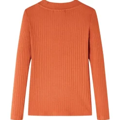 vidaXL Camiseta infantil de manga larga tostado 92 Naranja New
