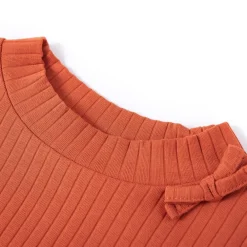 vidaXL Camiseta infantil de manga larga tostado 92 Naranja New