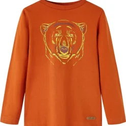 vidaXL Camiseta infantil de manga larga color teja claro 104 &Oacute;xido New