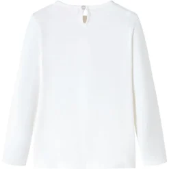 vidaXL Camiseta infantil de manga larga color 116 Crudo Discount