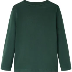 vidaXL Camiseta infantil de manga larga 92 Verde oscuro