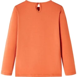 vidaXL Camiseta infantil de manga larga tostado 116 Naranja Online