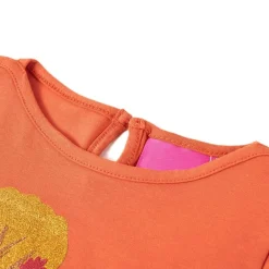 vidaXL Camiseta infantil de manga larga tostado 116 Naranja Online