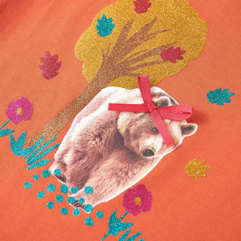 vidaXL Camiseta infantil de manga larga tostado 116 Naranja Online