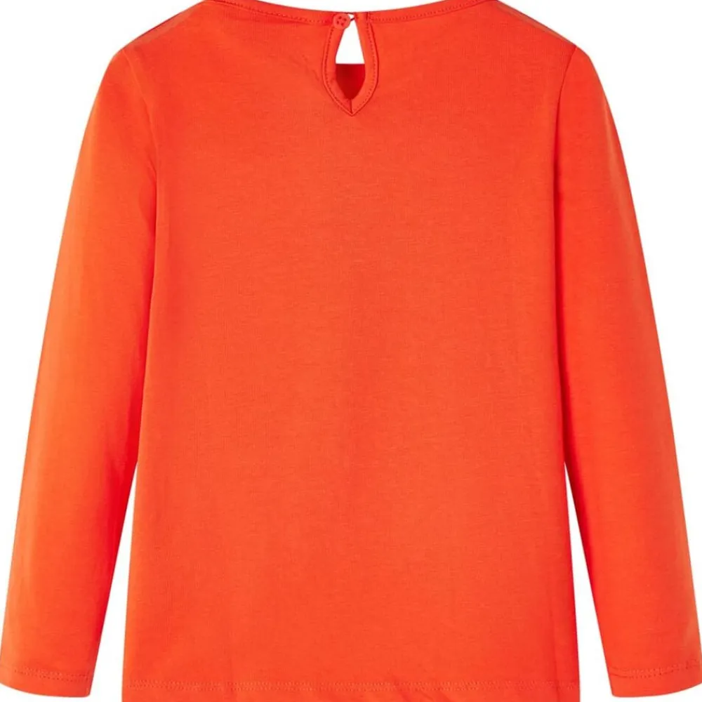 vidaXL Camiseta infantil de manga larga oscuro 92 Naranja Discount