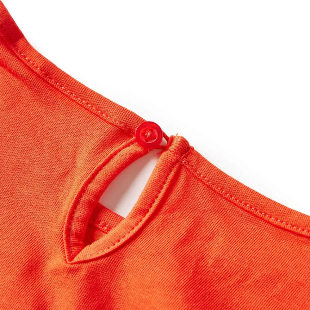 vidaXL Camiseta infantil de manga larga oscuro 92 Naranja Discount