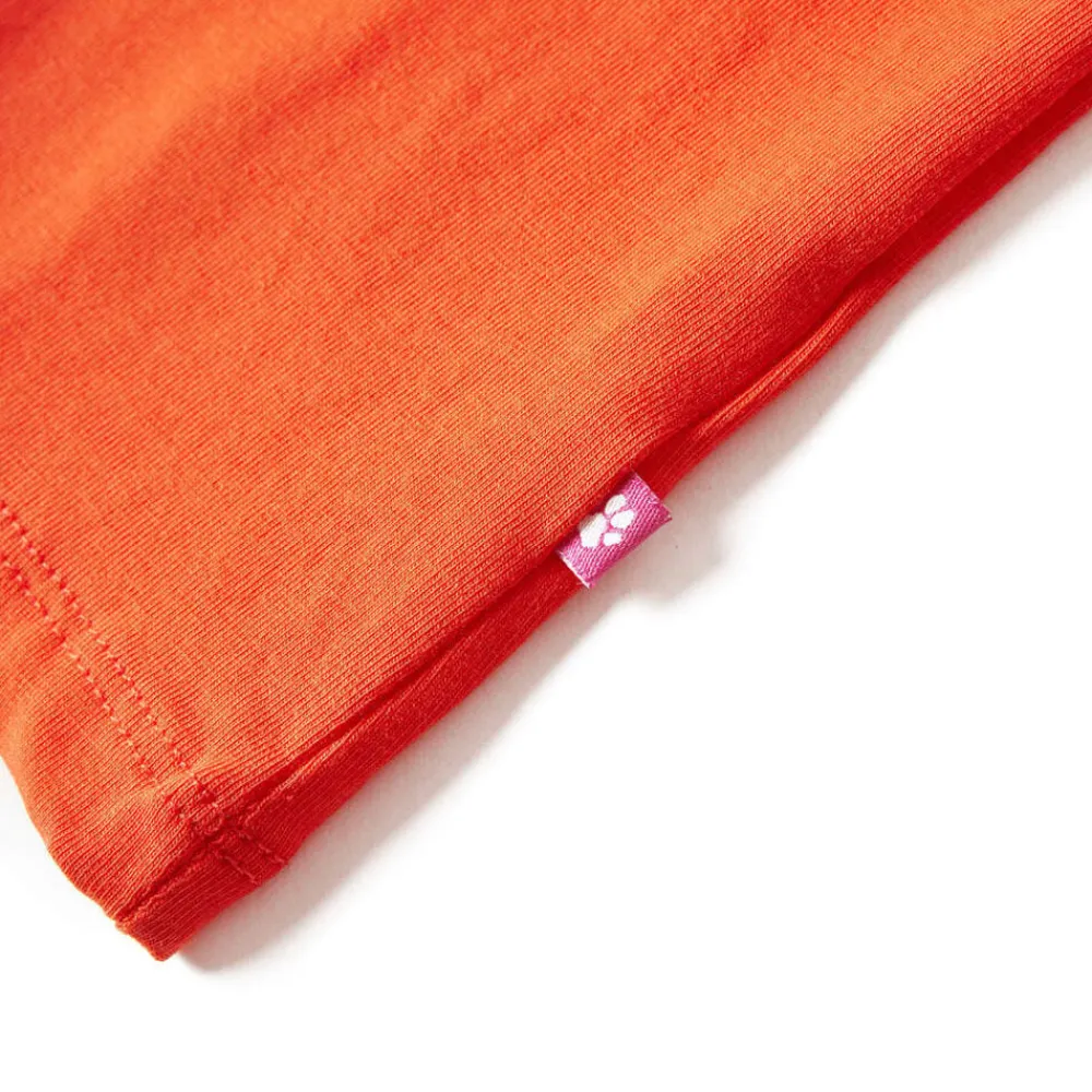 vidaXL Camiseta infantil de manga larga oscuro 92 Naranja Discount