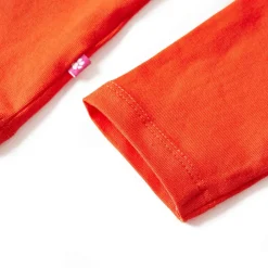 vidaXL Camiseta infantil de manga larga oscuro 92 Naranja Discount