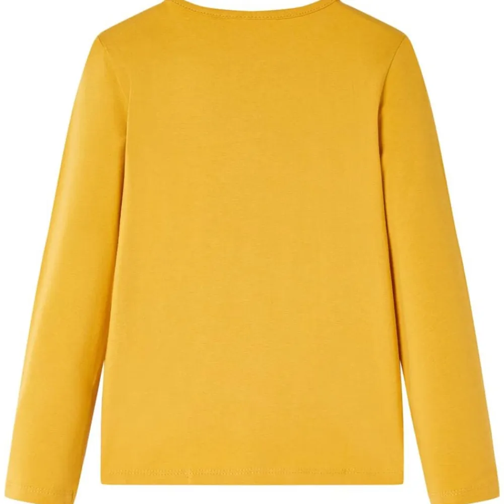 vidaXL Camiseta infantil de manga larga oscuro 104 Ocre Hot