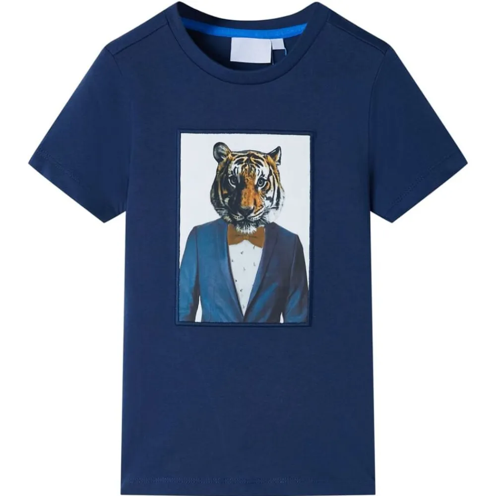 vidaXL Ropa Y Accesorios-Camiseta infantil de manga corta oscuro 128