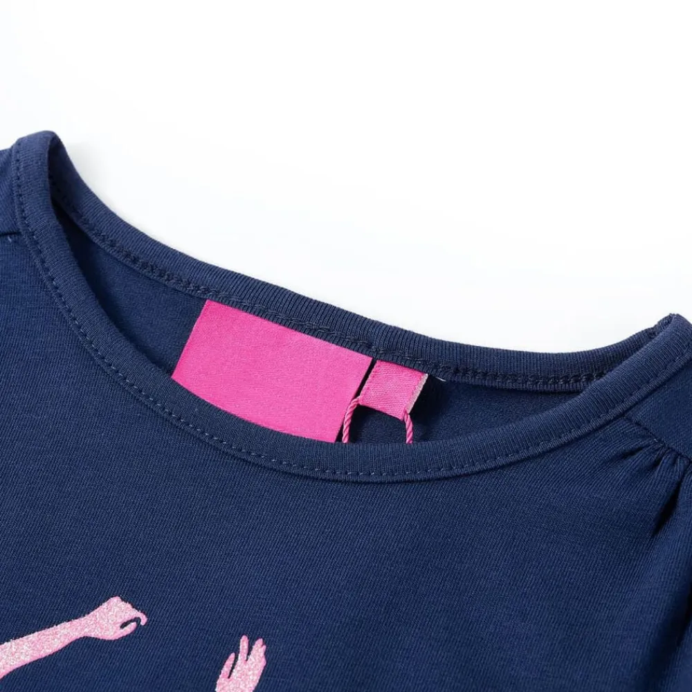 vidaXL Camiseta infantil de manga larga 92 Azul marino Online