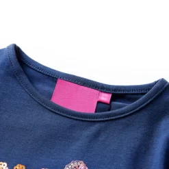 vidaXL Camiseta infantil de manga larga 104 Azul marino Sale
