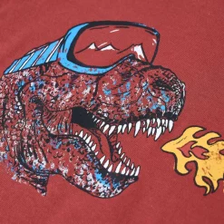 vidaXL Camiseta infantil de manga larga rojo tostado 104 Discount