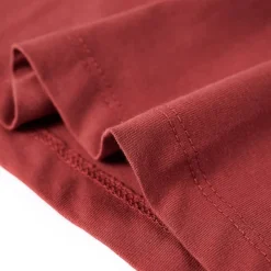 vidaXL Camiseta infantil de manga larga rojo tostado 104 Discount