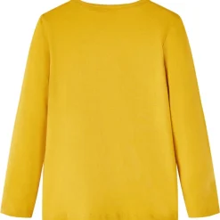 vidaXL Camiseta infantil de manga larga oscuro 104 Ocre Best