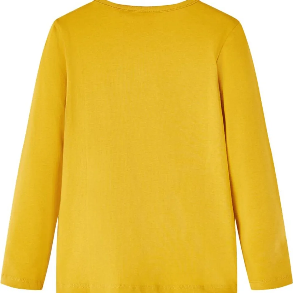 vidaXL Camiseta infantil de manga larga oscuro 104 Ocre Best