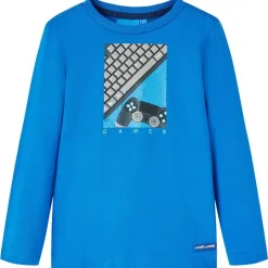 vidaXL Camiseta infantil de manga larga azul cobalto 128 Online