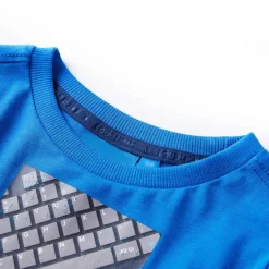 vidaXL Camiseta infantil de manga larga azul cobalto 128 Online