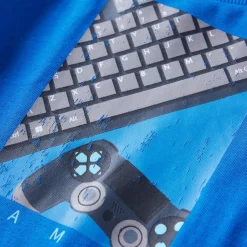 vidaXL Camiseta infantil de manga larga azul cobalto 128 Online