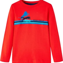 vidaXL Camiseta infantil de manga larga 104 Rojo Outlet