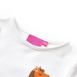 vidaXL Camiseta infantil de manga larga color 104 Crudo Hot