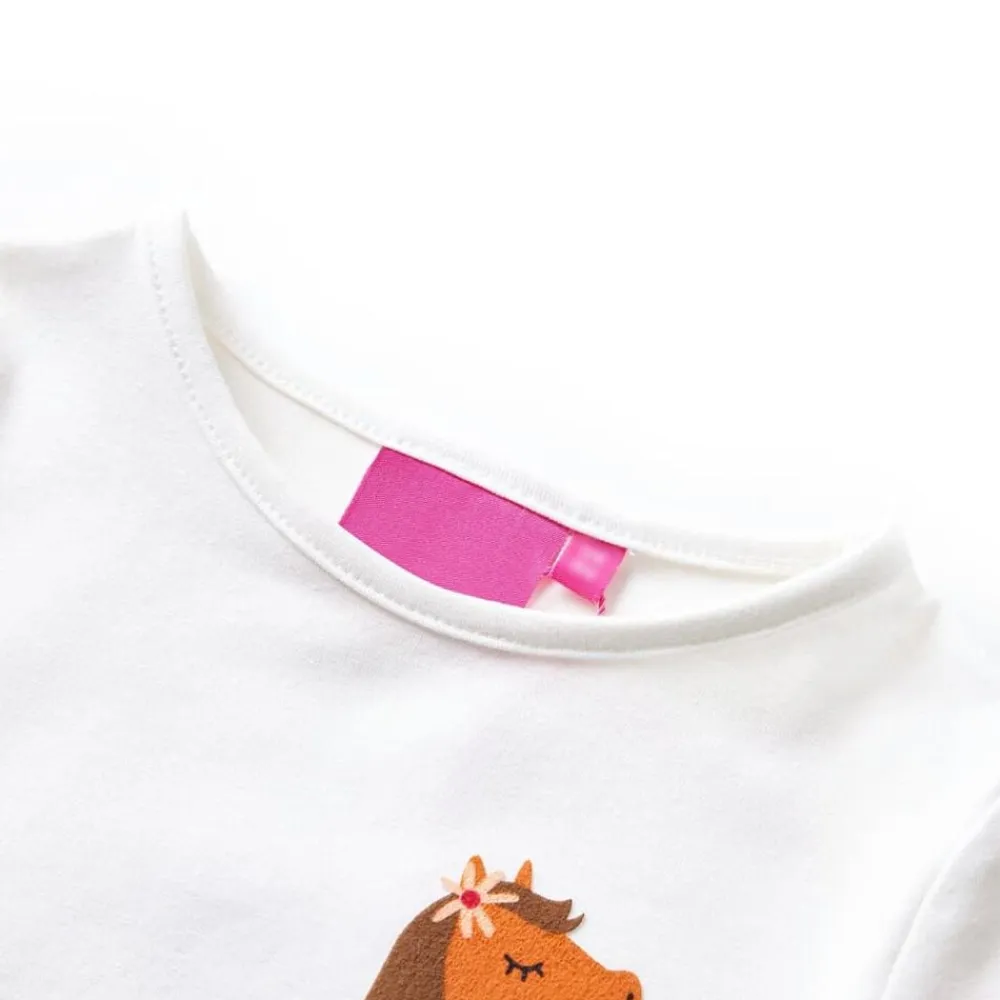 vidaXL Camiseta infantil de manga larga color 104 Crudo Hot
