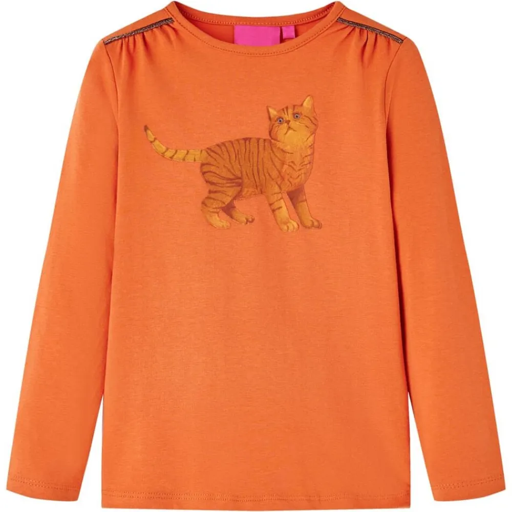 vidaXL Ropa Y Accesorios-Camiseta infantil de manga larga tostado 92