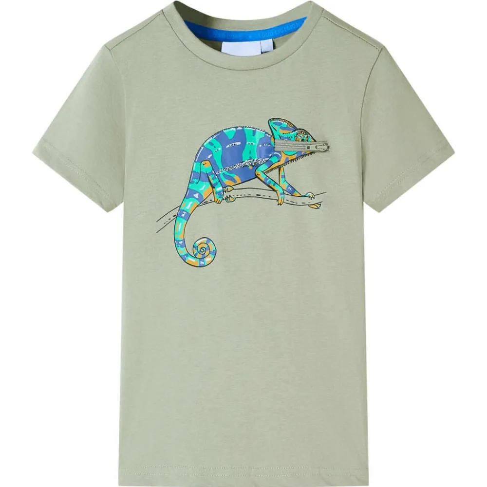 vidaXL Camiseta infantil de manga corta claro 104 Caqui Outlet