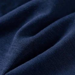 vidaXL Camiseta infantil de manga larga azul marino melange 140 Discount