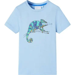 vidaXL Camiseta infantil de manga corta claro 104 Azul Clearance